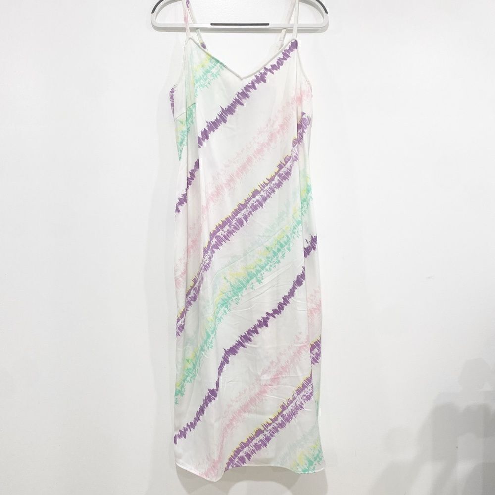 NWT lane Bryant v-neck cami slip dress tie dye - Picture 3 of 5